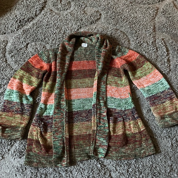 No Comment Sweaters - Multicolored Knit Cardigan Sweater with Pockets‎ Size M